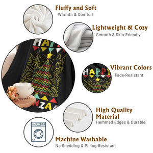 Happy Kwanzaa Christmas Throw Blanket African American Holiday Christmas Tree TS10 Print Your Wear