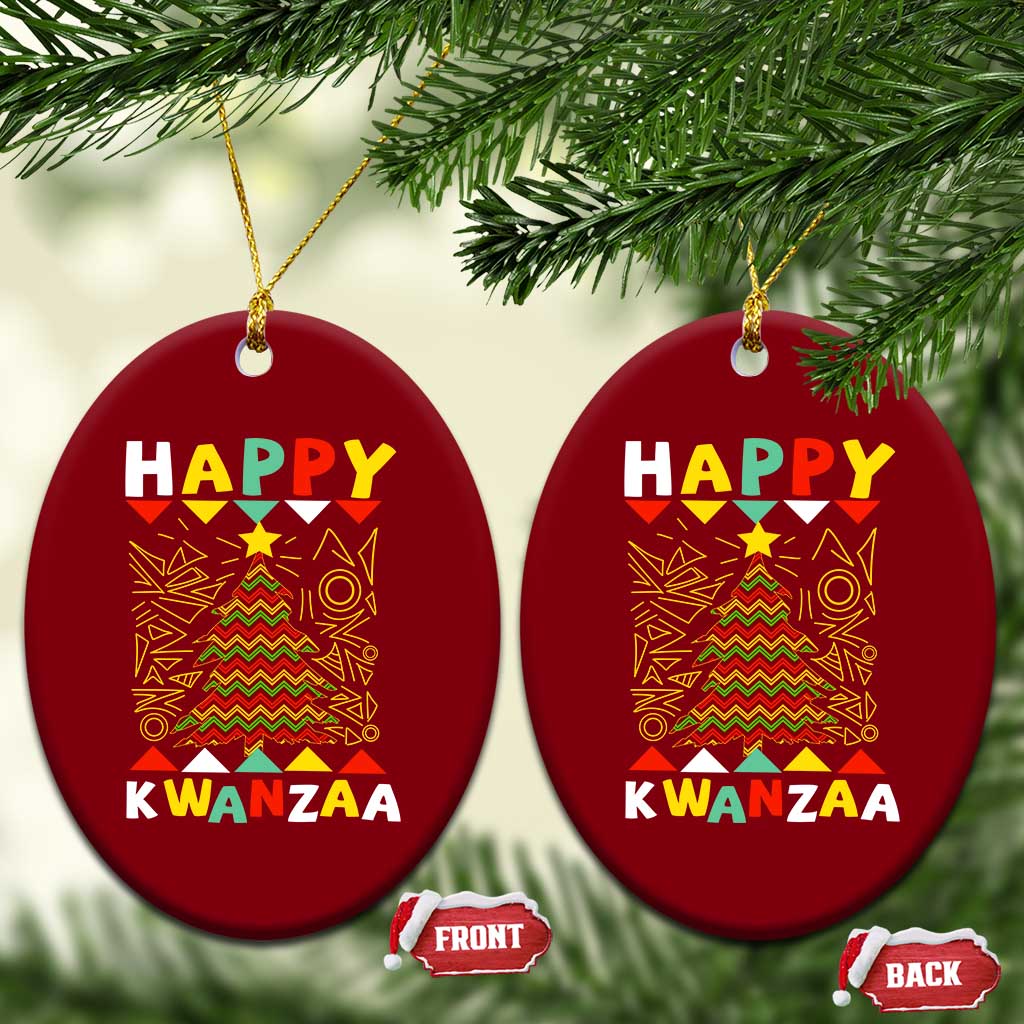 Happy Kwanzaa Christmas Ceramic Ornament African American Holiday Christmas Tree TS10 Print Your Wear