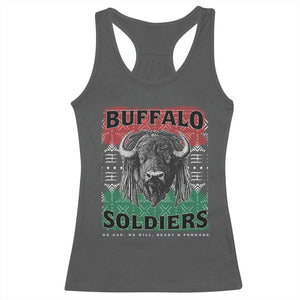 Buffalo Soldiers Racerback Tank Top Retro African American Black History TS10 Dark Heather Print Your Wear