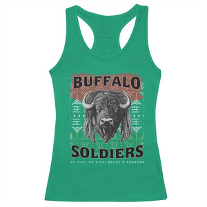 Buffalo Soldiers Racerback Tank Top Retro African American Black History TS10 Irish Green Print Your Wear