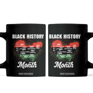 Black History Leaders Coffee Mug African American Milestones Map Civil Right TS10 Black Print Your Wear