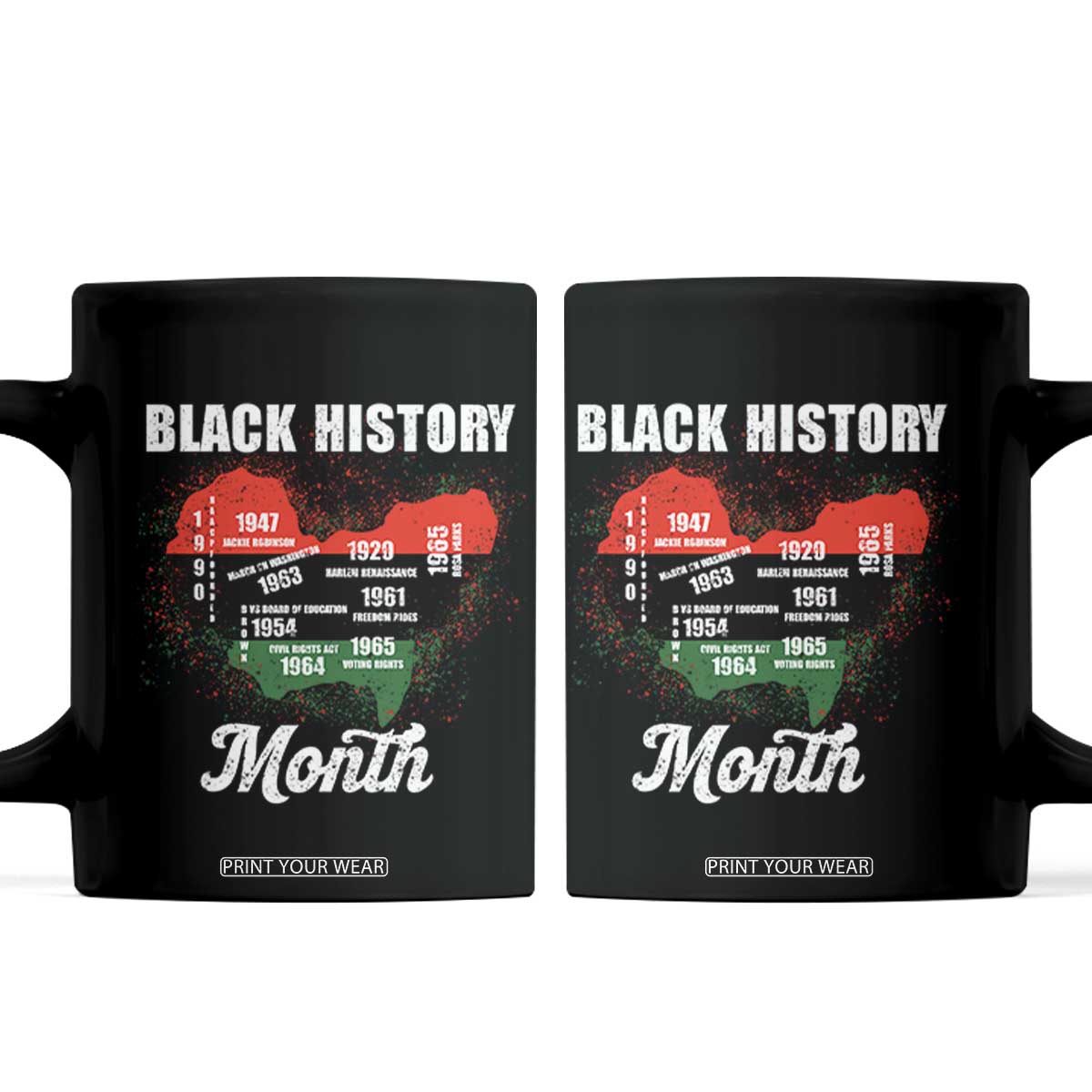 Black History Leaders Coffee Mug African American Milestones Map Civil Right TS10 Black Print Your Wear