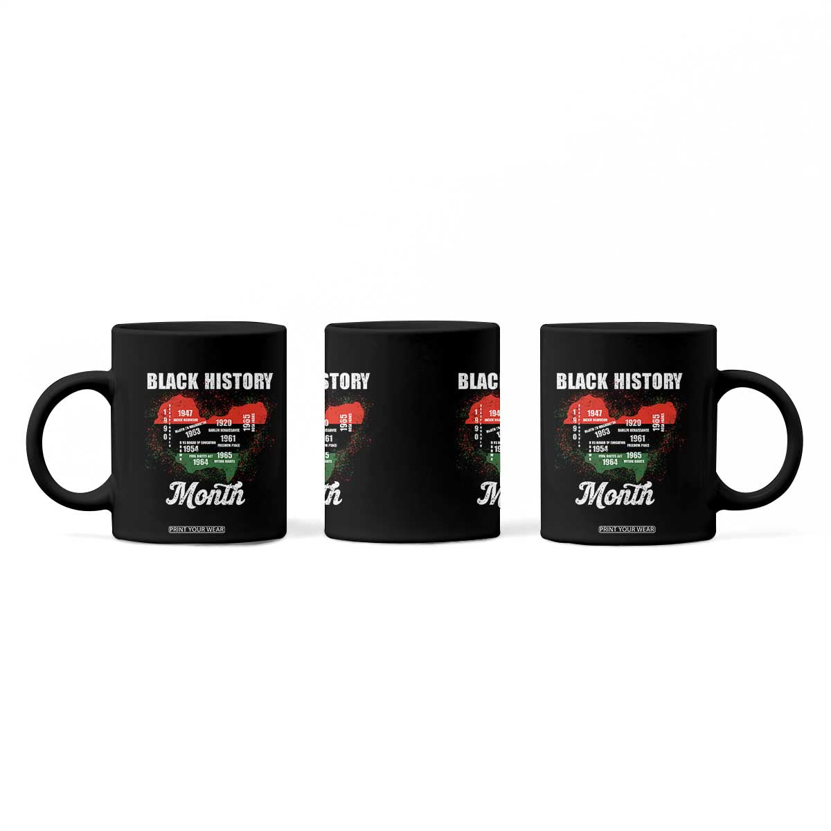 Black History Leaders Coffee Mug African American Milestones Map Civil Right TS10 Print Your Wear