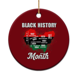 Black History Leaders Ceramic Ornament African American Milestones Map Civil Right TS10 1pc Red Print Your Wear