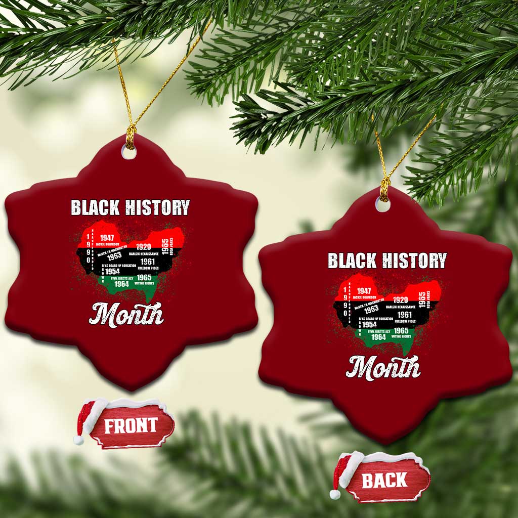 Black History Leaders Ceramic Ornament African American Milestones Map Civil Right TS10 Print Your Wear