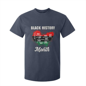 Black History Leaders T Shirt For Kid African American Milestones Map Civil Right TS10 Navy Print Your Wear