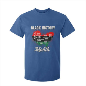 Black History Leaders T Shirt For Kid African American Milestones Map Civil Right TS10 Royal Blue Print Your Wear
