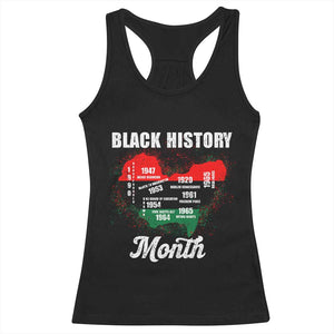 Black History Leaders Racerback Tank Top African American Milestones Map Civil Right TS10 Black Print Your Wear