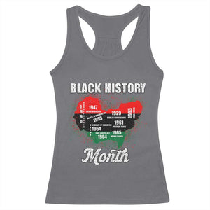 Black History Leaders Racerback Tank Top African American Milestones Map Civil Right TS10 Charcoal Print Your Wear