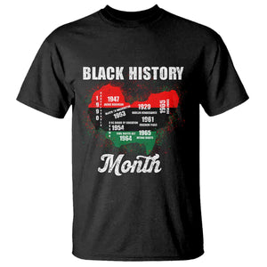 Black History Leaders T Shirt African American Milestones Map Civil Right TS10 Black Print Your Wear