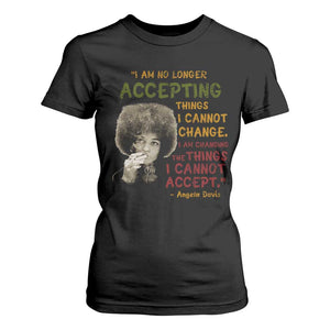 Black History Month Angela Davis T Shirt For Women Black Panther Party Feminist Human Rights Inspirational Quote TS10 Black Print Your Wear