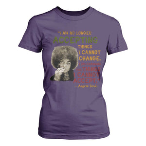 Black History Month Angela Davis T Shirt For Women Black Panther Party Feminist Human Rights Inspirational Quote TS10 Purple Print Your Wear