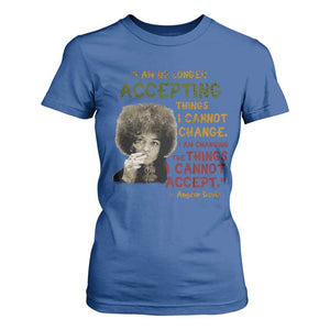 Black History Month Angela Davis T Shirt For Women Black Panther Party Feminist Human Rights Inspirational Quote TS10 Royal Blue Print Your Wear