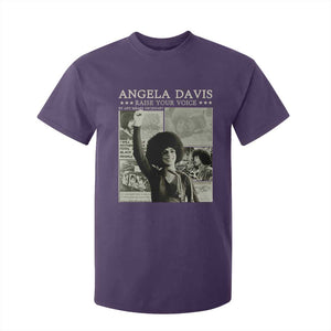 Black History Month Angela Davis T Shirt For Kid Raise Your Voice Feminist Human Rights TS10 Purple Print Your Wear