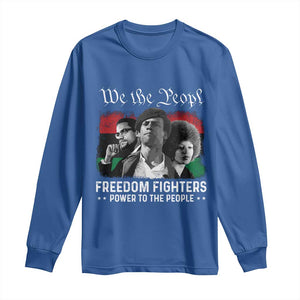 Vintage Black Panther Party Long Sleeve Shirt Huey P. Newton Malcolm X Angela Davis Black History TS10 Royal Blue Print Your Wear