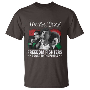 Vintage Black Panther Party T Shirt Huey P. Newton Malcolm X Angela Davis Black History TS10 Dark Chocolate Print Your Wear