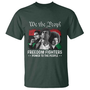 Vintage Black Panther Party T Shirt Huey P. Newton Malcolm X Angela Davis Black History TS10 Dark Forest Green Print Your Wear