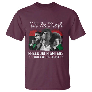 Vintage Black Panther Party T Shirt Huey P. Newton Malcolm X Angela Davis Black History TS10 Maroon Print Your Wear