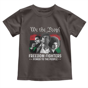 Vintage Black Panther Party Toddler T Shirt Huey P. Newton Malcolm X Angela Davis Black History TS10 Dark Chocolate Print Your Wear