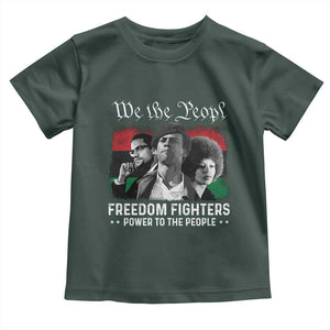 Vintage Black Panther Party Toddler T Shirt Huey P. Newton Malcolm X Angela Davis Black History TS10 Dark Forest Green Print Your Wear