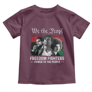 Vintage Black Panther Party Toddler T Shirt Huey P. Newton Malcolm X Angela Davis Black History TS10 Maroon Print Your Wear