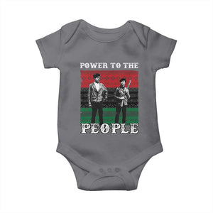 Vintage Black Panthers Party Baby Onesie Power To The People Self Defense Black History TS10 Charcoal Print Your Wear