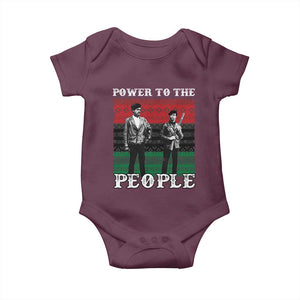 Vintage Black Panthers Party Baby Onesie Power To The People Self Defense Black History TS10 Maroon Print Your Wear