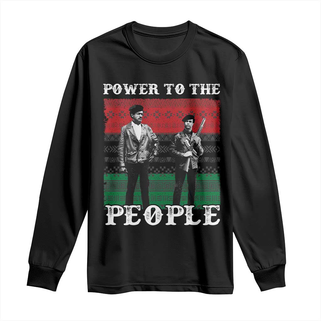 Vintage Black Panthers Party Long Sleeve Shirt Power To The People Self Defense Black History TS10 Black Print Your Wear