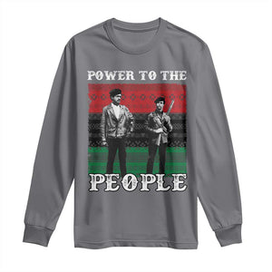 Vintage Black Panthers Party Long Sleeve Shirt Power To The People Self Defense Black History TS10 Charcoal Print Your Wear