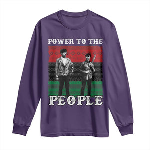 Vintage Black Panthers Party Long Sleeve Shirt Power To The People Self Defense Black History TS10 Purple Print Your Wear