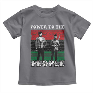 Vintage Black Panthers Party Toddler T Shirt Power To The People Self Defense Black History TS10 Charcoal Print Your Wear