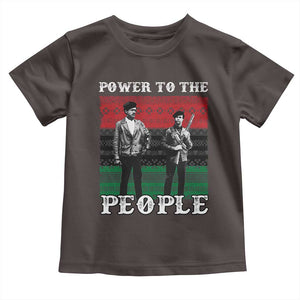 Vintage Black Panthers Party Toddler T Shirt Power To The People Self Defense Black History TS10 Dark Chocolate Print Your Wear