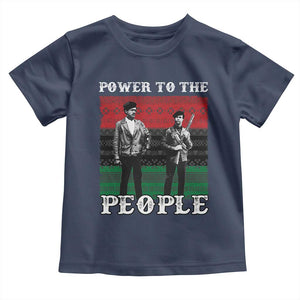 Vintage Black Panthers Party Toddler T Shirt Power To The People Self Defense Black History TS10 Navy Print Your Wear