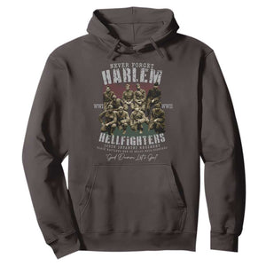 Halem Hellfighters Hoodie African American Black Military History Soldiers WWI WWII TS10 Dark Chocolate Print Your Wear