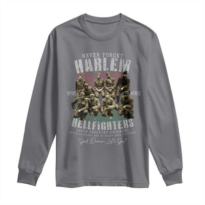 Halem Hellfighters Long Sleeve Shirt African American Black Military History Soldiers WWI WWII TS10 Charcoal Print Your Wear