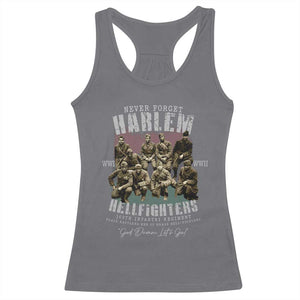 Halem Hellfighters Racerback Tank Top African American Black Military History Soldiers WWI WWII TS10 Charcoal Print Your Wear