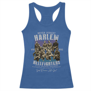 Halem Hellfighters Racerback Tank Top African American Black Military History Soldiers WWI WWII TS10 Royal Blue Print Your Wear