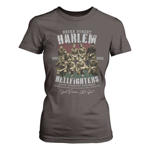 Halem Hellfighters T Shirt For Women African American Black Military History Soldiers WWI WWII TS10 Dark Chocolate Print Your Wear