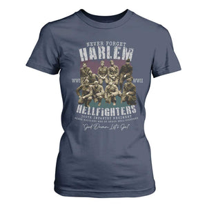 Halem Hellfighters T Shirt For Women African American Black Military History Soldiers WWI WWII TS10 Navy Print Your Wear