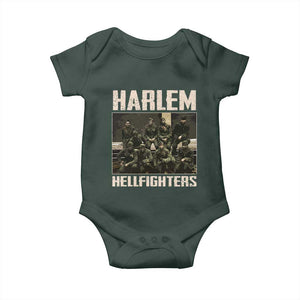 Halem Hellfighters Baby Onesie USA Black Military History Soldiers WWI WWII TS10 Dark Forest Green Print Your Wear