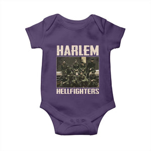 Halem Hellfighters Baby Onesie USA Black Military History Soldiers WWI WWII TS10 Purple Print Your Wear