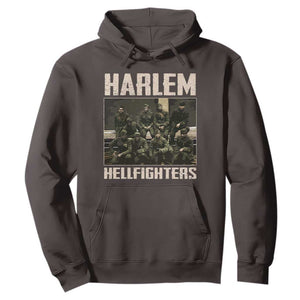 Halem Hellfighters Hoodie USA Black Military History Soldiers WWI WWII TS10 Dark Chocolate Print Your Wear