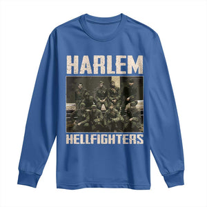 Halem Hellfighters Long Sleeve Shirt USA Black Military History Soldiers WWI WWII TS10 Royal Blue Print Your Wear