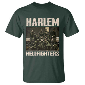 Halem Hellfighters T Shirt USA Black Military History Soldiers WWI WWII TS10 Dark Forest Green Print Your Wear