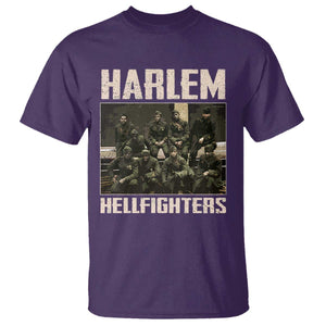 Halem Hellfighters T Shirt USA Black Military History Soldiers WWI WWII TS10 Purple Print Your Wear