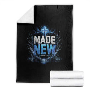 Christian Baptism Throw Blanket Made Water Bible Verse Baptized TS10 Black Print Your Wear