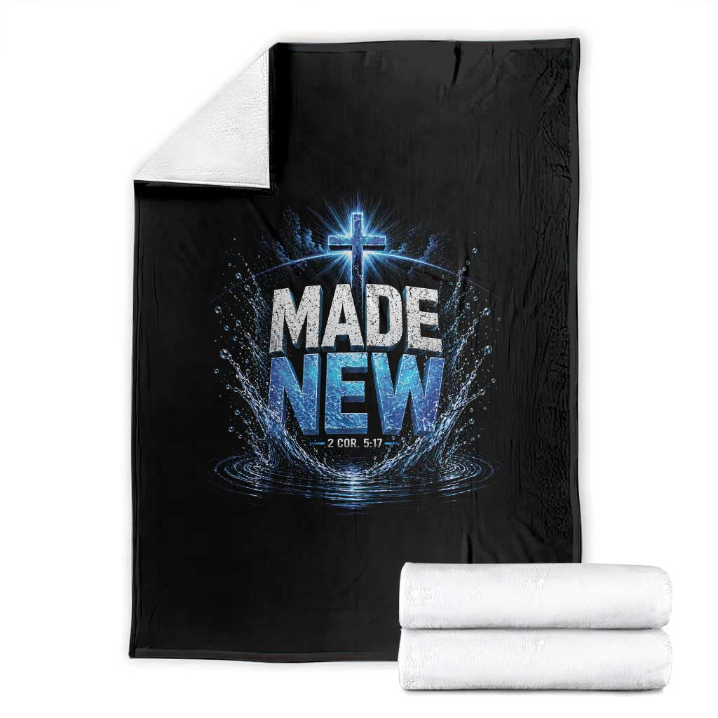 Christian Baptism Throw Blanket Made Water Bible Verse Baptized TS10 Black Print Your Wear
