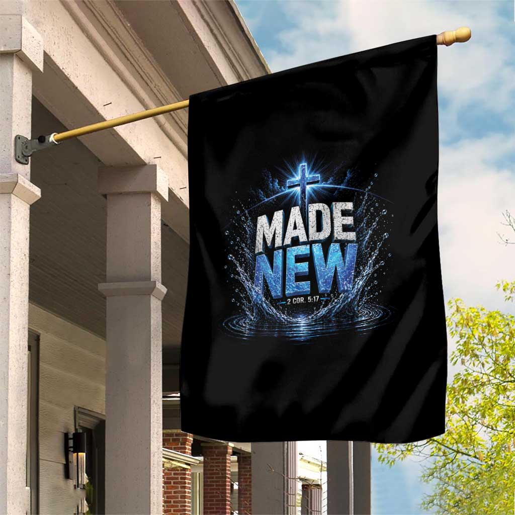 Christian Baptism Garden Flag Made Water Bible Verse Baptized TS10 Print Your Wear