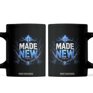 Christian Baptism Coffee Mug Made Water Bible Verse Baptized TS10 Black Print Your Wear