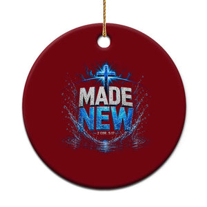 Christian Baptism Ceramic Ornament Made Water Bible Verse Baptized TS10 1pc Red Print Your Wear